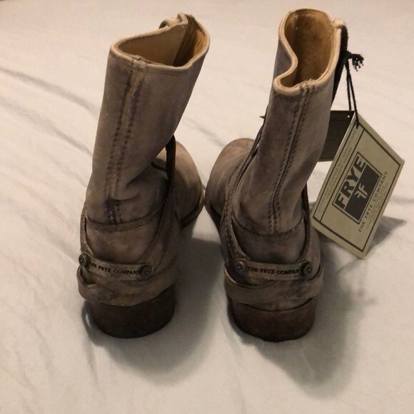 FRYE Lindsay Plate Short Women's Cowboy Cowgirl Gray Boot Stone Grey Sz 6 B - Picture 5 of 10